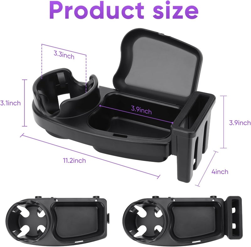 Mypin Universal Stroller Snack Tray with Cup and Phone Holder - Image 2